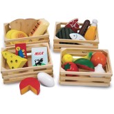Melissa & Doug® Wooden Play Food, 4 Food Groups Set with Crates (Set of 21)