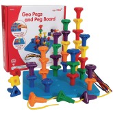 Geo Giant Peg Board, Pegs, and Lacing Set
