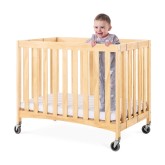 Compact Travel Sleeper®  Folding Wood Crib with 2