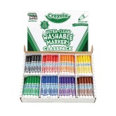Crayola® Ultra-Clean Washable Markers Classpack®, Broad Line, 25 Colors (Box of 200)