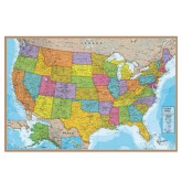 Laminated USA Wall Map Blue Ocean Series, 24
