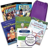 Spanish Version Popular & Favorite Characters - Take Home Reading Bags by Grade Level for Literacy