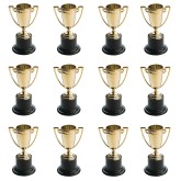 Mini Gold Cup Trophies (Pack of 12)