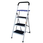 3-Step Steel Ladder with Storage Shelf
