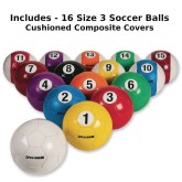 Soccer Billiard Balls (Set of 16)