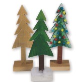 Unfinished Wooden Pine Trees (Pack of 6)