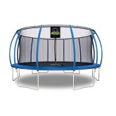 Pumpkin-Shaped Outdoor Trampoline Set with Top-Ring Frame Safety, 16'