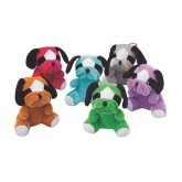 Plush Multicolor Bulldogs (Pack of 12)