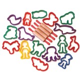 Creativity Street® Jumbo Dough & Clay Cutter Set with Rolling Pin (Set of 20)