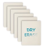Plastic Dry Erase Boards (Set of 6)