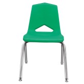 Marco Group® V-Back Green Shell Chair with Chrome Frame Pack (Pack of 6)