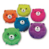 Kitty Cat Puffer Balls for Tactile and Fidget Fun (Pack of 6)