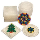 Fuse Bead Pegboard, Round & Square (Pack of 24)