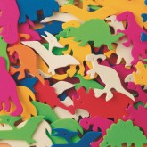 Color Splash!® Foam Shapes with Adhesive - Dinosaurs
