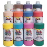 Color Splash!® Washable Tempera Paint Assortment, 16 oz. (Set of 12)