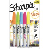 Fine-Tip Sharpie® Neon Markers (Pack of 5)