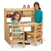 Jonti-Craft® Baltic Birch Store-More Adjustable Height Activity Table with Shelving