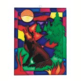 Wolf Nature Scene Stain-A-Frame Sets (Pack of 12)
