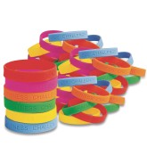 Silicone Fitness Challenge Award Bracelets (Pack of 48)