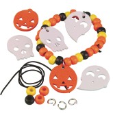 Halloween Pony Bead Bracelet Craft Kit (Pack of 12)
