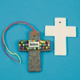 Unfinished Wood Cross Pendants (Pack of 16)