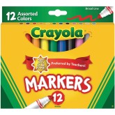Crayola® Classic Broad Tip Markers (Box of 12)