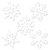 Mini Snowflake Cutouts (Set of 10)