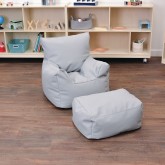 Children's Factory® Cozy Chair and Ottoman (Set of 2)