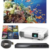 Living Scenery Projector Bundle for Drywall Ceiling - Projector, Mount, DVD Player, 6 DVDs, HDMI