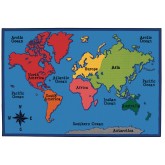 World Map Value Rug, 4' x 6'