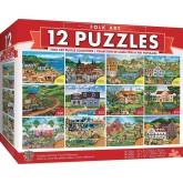 MasterPieces® Folk Art Puzzle Collection 12-Puzzle Multipack