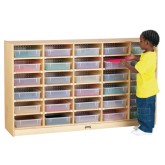 Jonti-Craft® 30 Paper-Tray Cubbie with Clear Trays
