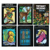 Stained Glass Coloring Books (Pack of 6)