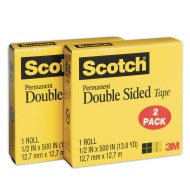 Scotch® Double-Sided Tape, 1/2