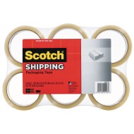 Scotch® Lightweight Shipping Packaging Tape (Pack of 6)