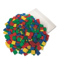 Square Color Tiles, Math Manipulative for Kids, Set of 400 in 4 colors
