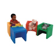 Children’s Factory® 3-in-1 Cube Chair Set (Set of 4)