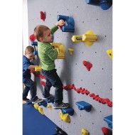 WeeKidz® Beginner Traverse Climbing Wall 12’ x 6’ with Locking Wall Mat