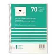 1 Subject College Ruled Spiral Notebook