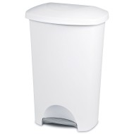 Sterilite® 11 Gallon StepOn Waste Basket - White