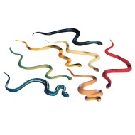 Multicolored Plastic Snakes, Assorted Sizes (Pack of 24)