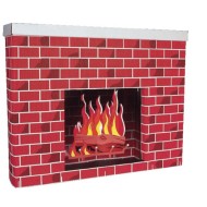 Corobuff® Cardboard Fireplace Decoration