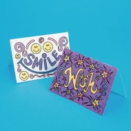 Good Vibes Velvet Art Cards Craft Kit (Pack of 48)