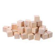 Unfinished Wooden Blocks 3/4-inch, Small Wood Cubes for Crafts and Educational Activities