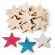 Wooden Stars (Pack of 25)