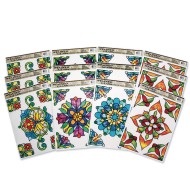 Rectangle Stained Glass Window Clings (Pack of 12)
