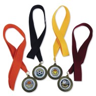 Track & Field Award Medals with Neck Ribbons (Pack of 6)