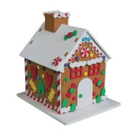 Foam Gingerbread Houses Craft Kit (Pack of 12)