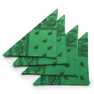Green Bandanas (Pack of 12)