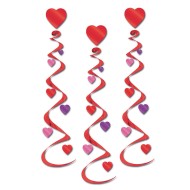 Heart Whirls Hanging Decorations (Pack of 18)